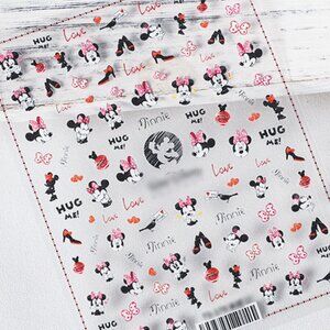 Minnie Mouse Love Themed Nail Art Stickers/Decals